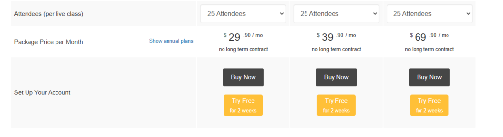 Electa pricing plans
