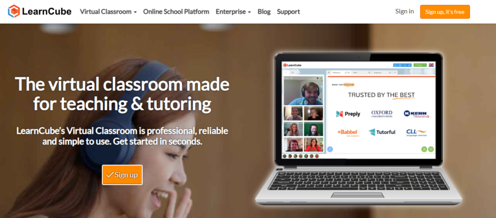 LearnCube homepage