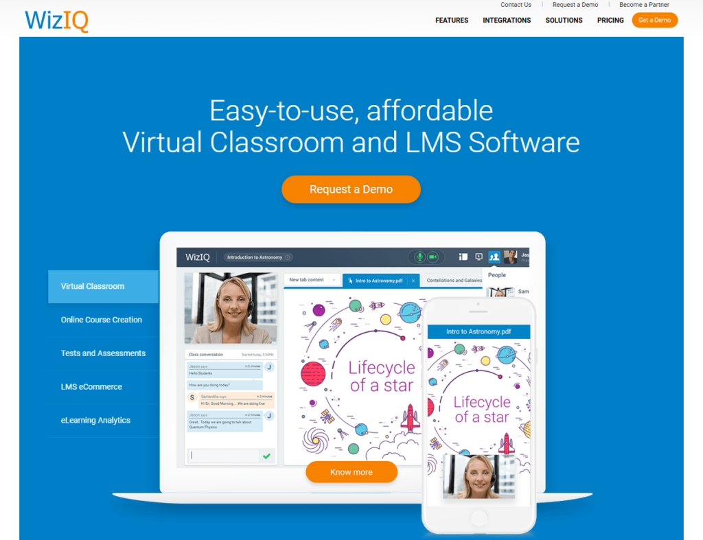 WizIQ homepage